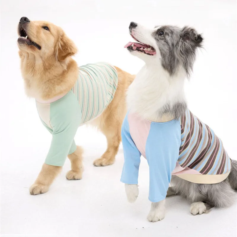 

Spring Summer Dog T-shirt Big Large Dog Clothes Tee Shirt Poodle Border Collie Samoyed Husky Labrador Golden Retriever Clothing