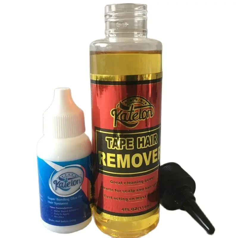 1 flasche 1,3 Unzen 38 ml Katelon super bindung klebstoff perücke kleber mit 1 flasche 4 Unzen 118ml katelon band haar entferner – Detail 1