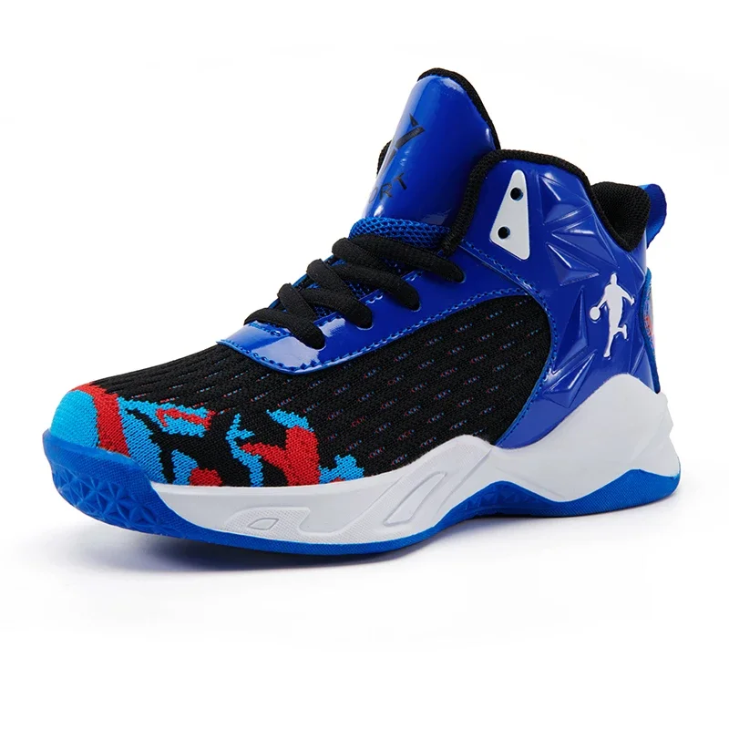 High Top Boys Basketball Shoes Spring Mesh Kids Sneakers Non-slip Wear-resistant Children\'s Sports Shoes Outdoor Training Shoes