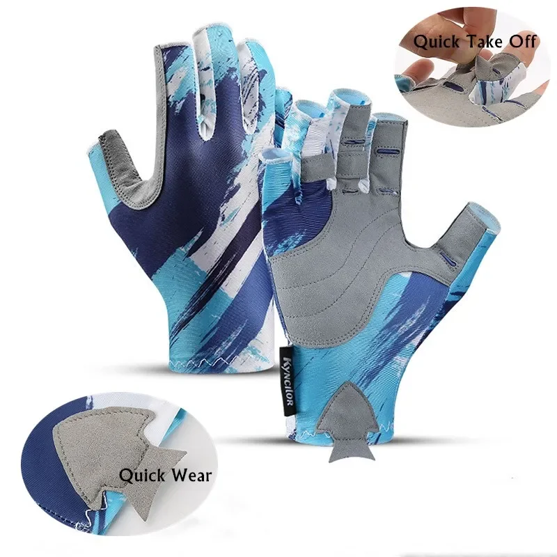 

Перчатки с половиной пальца для езды на велосипеде, мужские и женские летние тонкие нескользящие дышащие солнцезащитные перчатки без пальцев, спортивные перчатки для рыбалки на открытом воздухе
