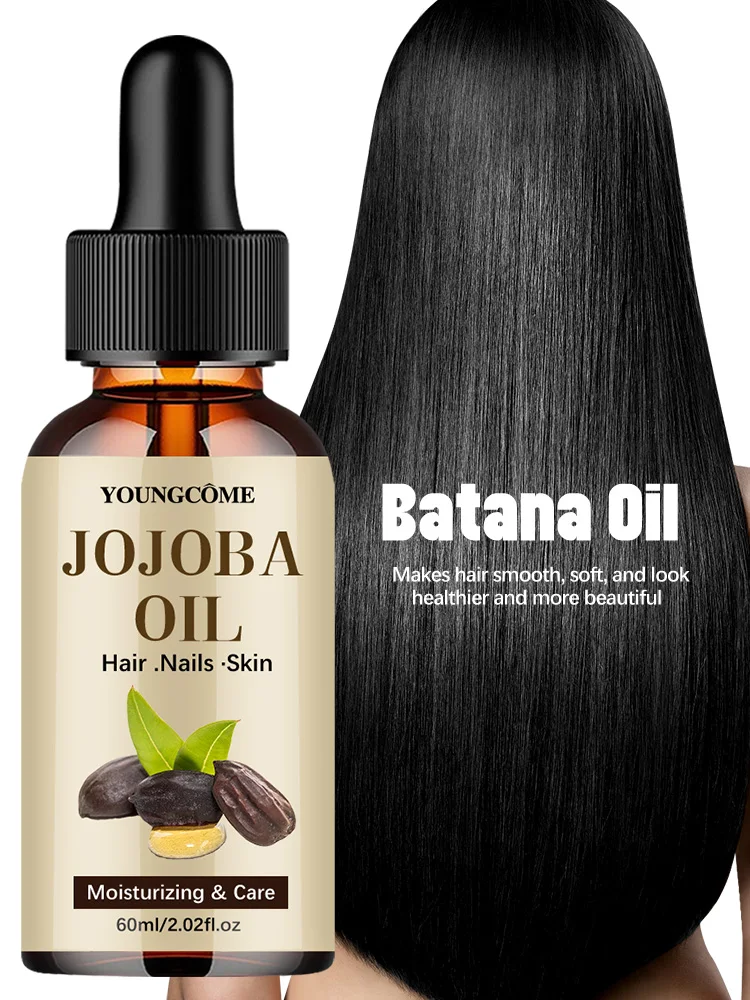 Huile de jojoba biologique, huile hydratante pure pour le visage, les cheveux et les ongles de la peau | Relaxeur naturel de cheveux d'huile de transporteur libre d'hexane pressé à froid