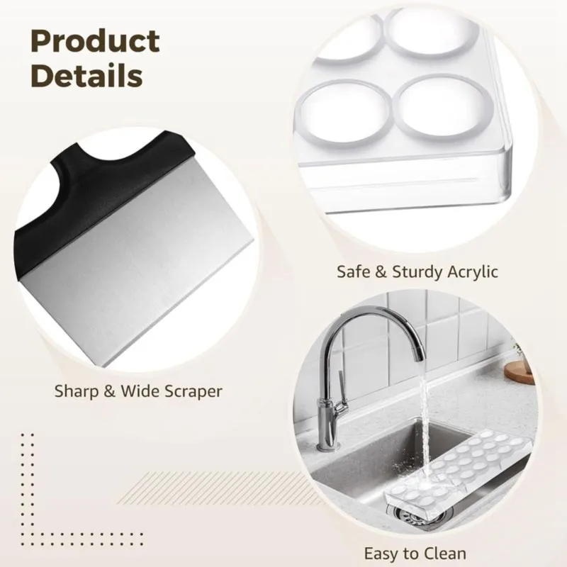 DT39 Polycarbonate Chocolate Molds Set 2 Pack Half Ball Candy Making Mold with Scraper for Truffles Bonbons