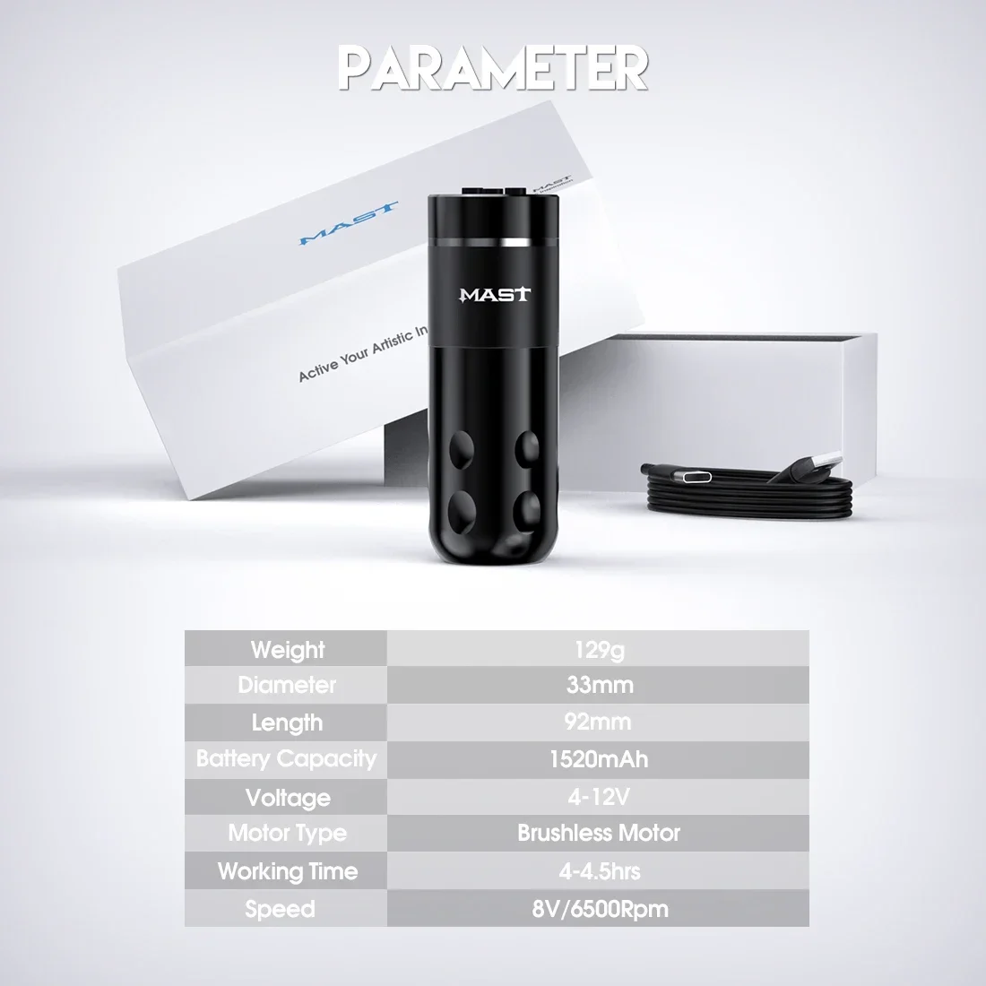 ماست رايدر برو اللاسلكية الروتاري ماكينة رسم الوشم التجميلي فرش السيارات شاشة LED عرض بطارية القلم تجميل دائم لفن الوشم