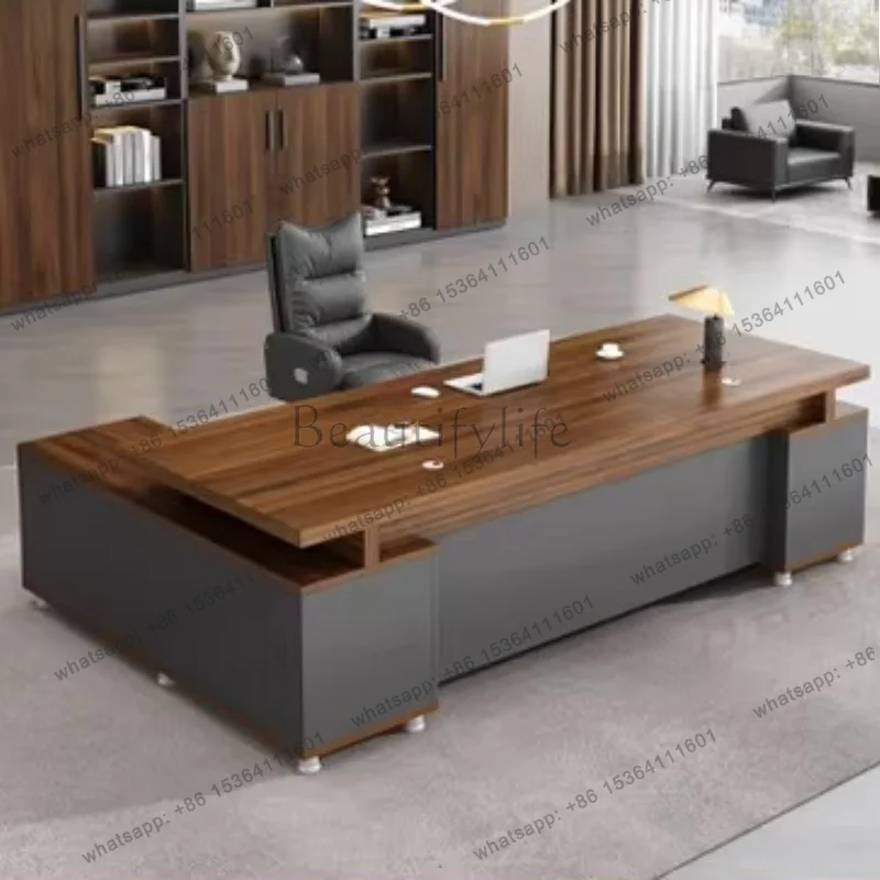 

LJY Nordic Aesthetic Office Desk Minimalist Multifunctional Executive Luxury Office Desk Computer Crafts Tavolino Home Furniture