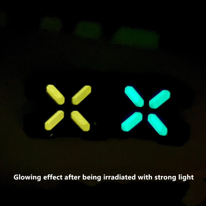 توهج X شعار التكتيكية على ظهره مول كليب عاكس مضيئة والعتاد حزام DIY الملحقات ABS الراتنج التكتيكية مشبك