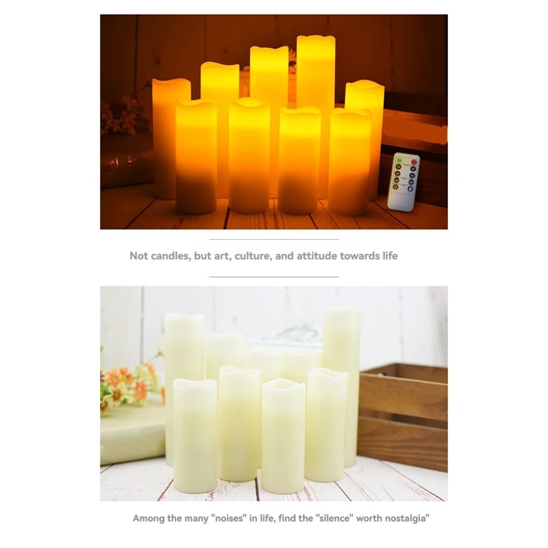 LED Candles Flameless Candles With Remote Battery Operated Candles For Wedding Church Fireplace Decor