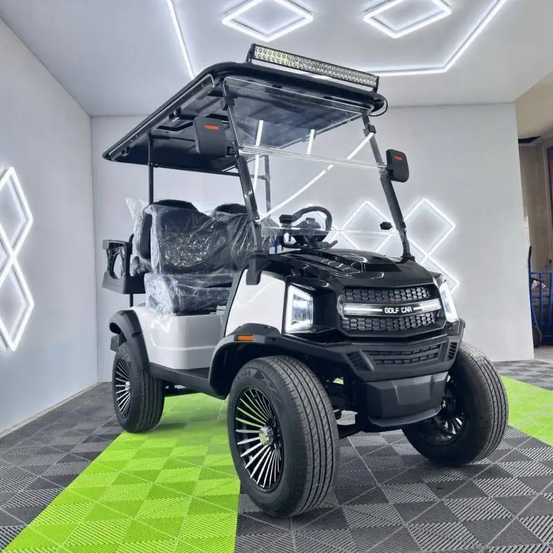 High Performance 72V Lithium Battery 4 Seater Electric Golf Cart Off Road Lifted Golf Buggy with Solar Panel