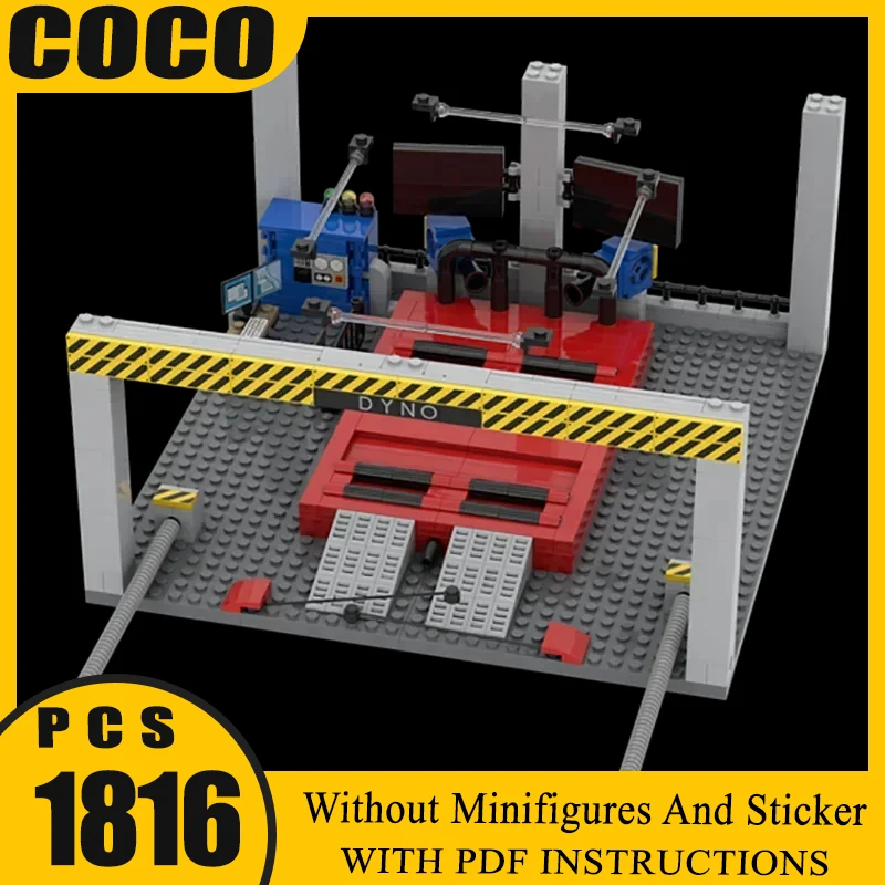 

City Model MOC Building Bricks Speed Champion Premium Parking Lot Modular Technology Gifts Holiday Assemble Children Toys Suit