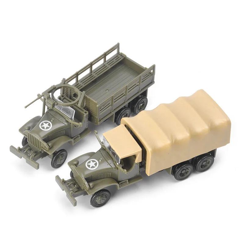 4D 1/72 Military Vehicles Model Truck Tank Jeeps Armored Transport Car Fighting Chariot Building Sand Table Scene Boy Toy Gift