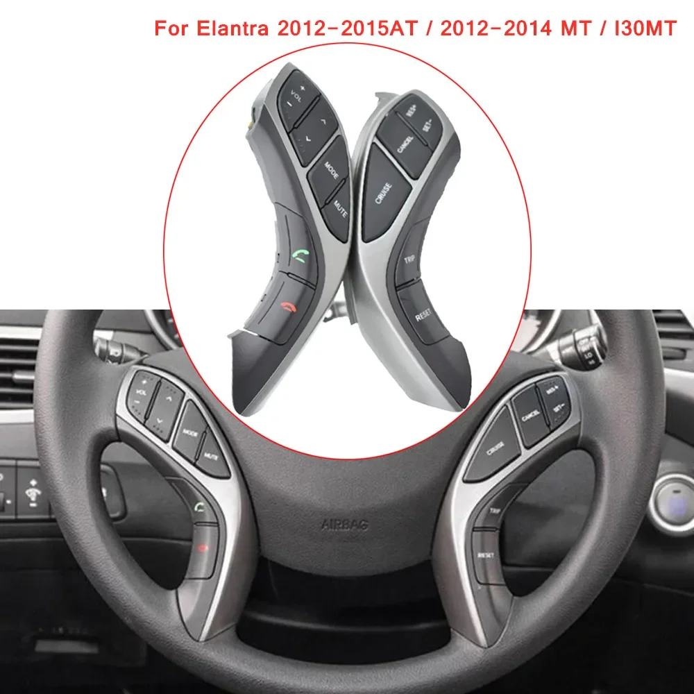 For Hyundai Elantra 2012 2013 2014 2015  I30 Audio Phone Bluetooth Cruise Control Car Switches Auto Steering wheel Button