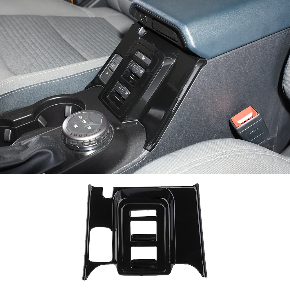 

ABS Window Lift Switch Button Panel Cover Decoration Trim Fit for Ford Bronco 4-Door 2021-2024 Interior Car Accessories