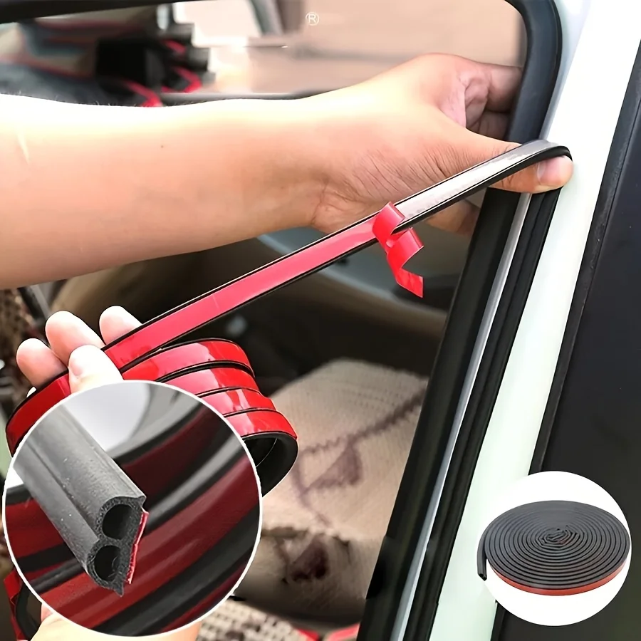

10m Car Doors Seal Strip Universal Rubber Roof Window Edge Seal Protector Sticker Waterproof Weather Strip Dustproof Seal Strip