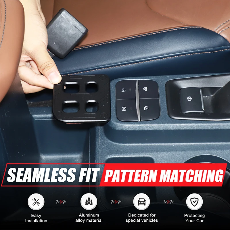 

Aluminum Alloy Black For Ford Maverick 2022+ Car start and stop button anti-fault touch cover decorative sticker car accessories