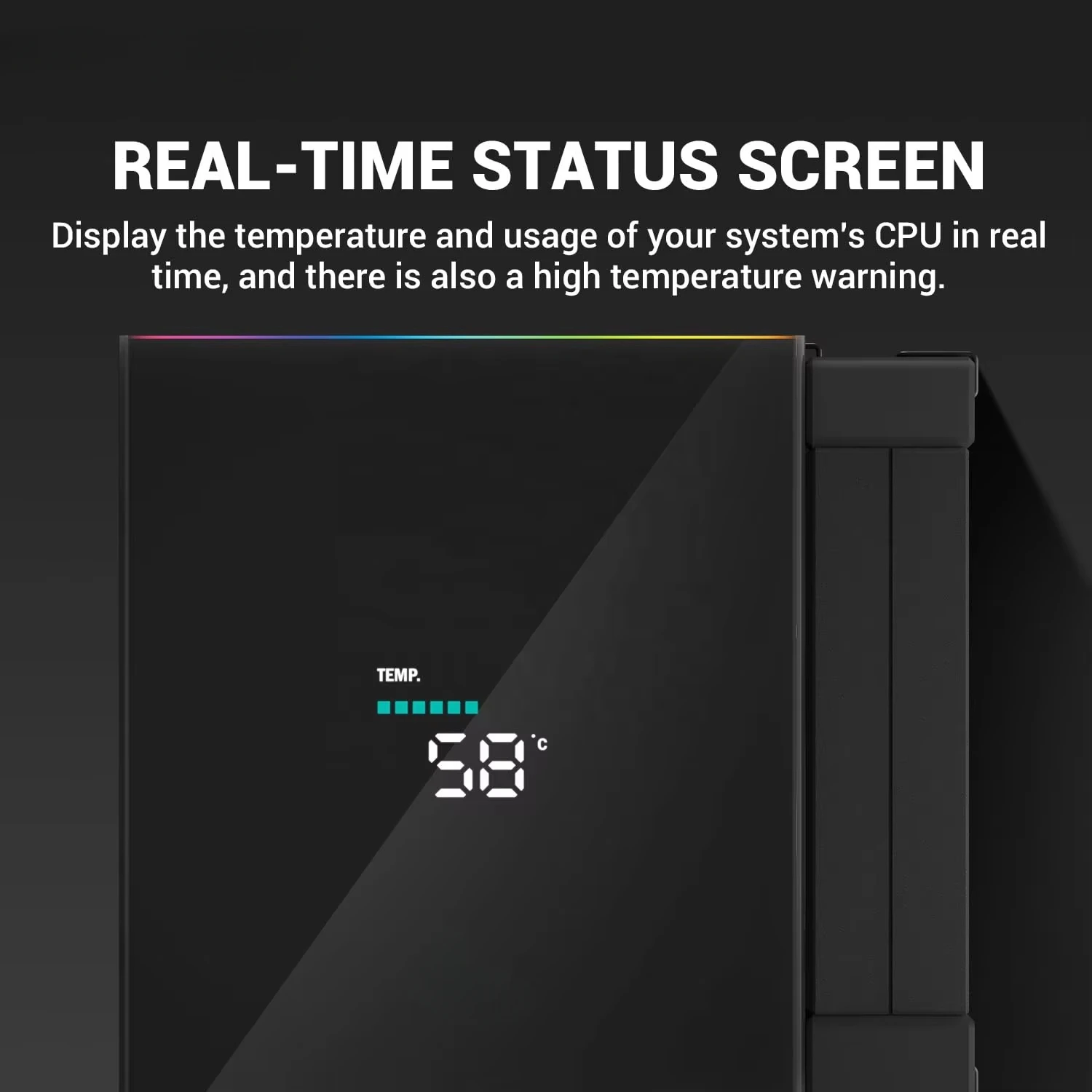 AK620 Digitaler CPU-Luftkühler Mighty 260 W TDP 6 Kupfer-Heatpipes Dual-Tower mit Status-Display-Performance-Lüfter