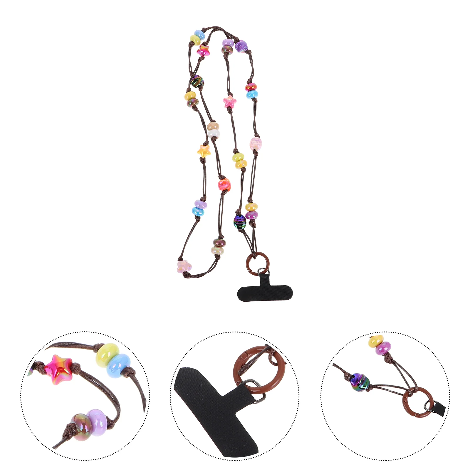 

Mobile Phone Ornaments Boho Necklaces for Women Messenger Chain Hanging Lanyard Miss Crossbody Purses