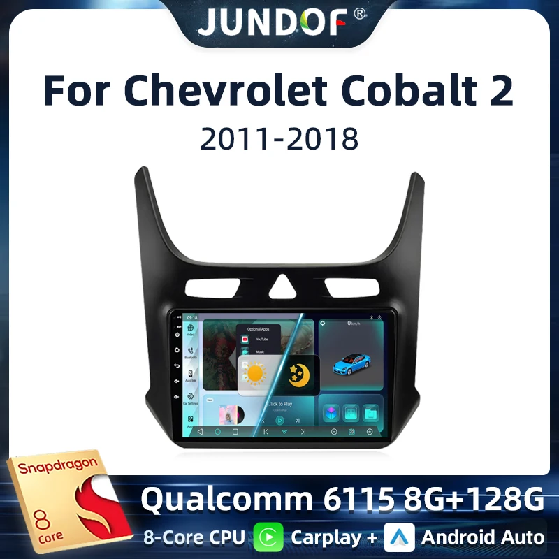 

Jundof Qualcomm 8 Core Android 13 For Chevrolet Cobalt 2 2011 - 2018 Car Radio Multimedia Video Player Navigation stereo GPS