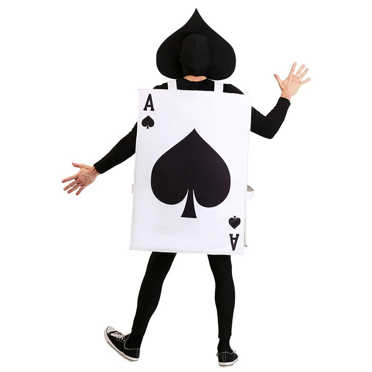 Halloween Cosplay Soldier Suit Poker Cosplay Costume Stage Performance Costume Carnival Party Cosplay Parent-child Poker Costume