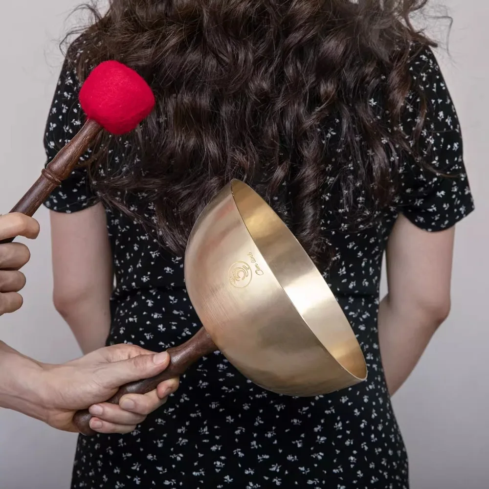 

20cm Handheld Tibetan Singing Bowl Yoga Sound Healing Instrument Nepal Singing Bowls Meditation Percussion Musical Instruments