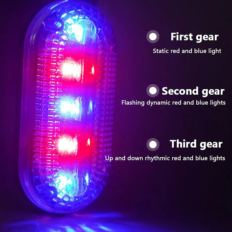 For Night Running Hiking Cycling LED Shoulder Lamp Bicycle Safety Warning Taillight Multi-function Electric Police Light