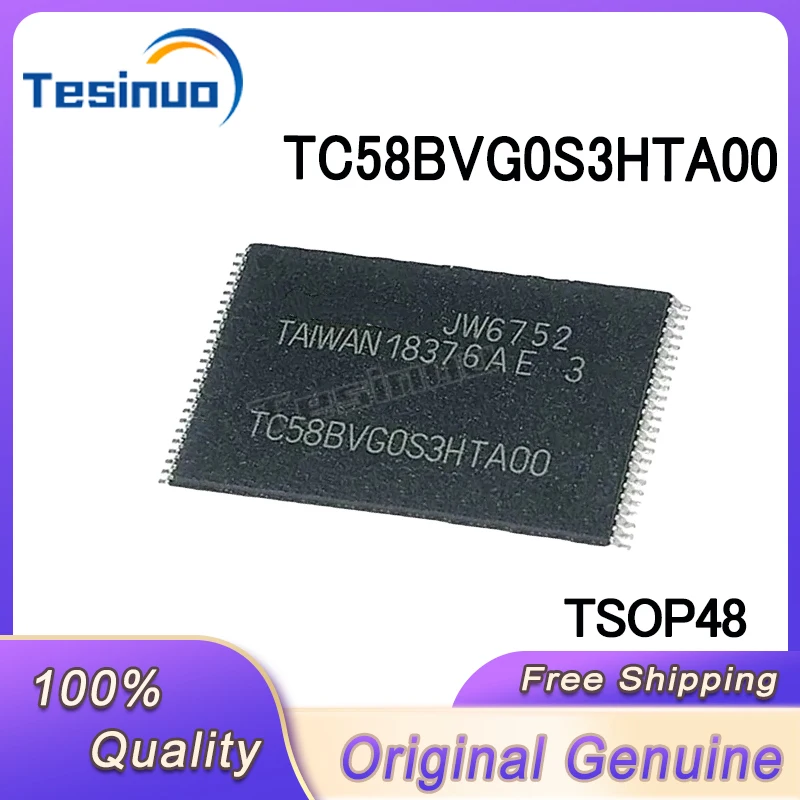 5/PCS New Original  TC58BVG0S3HTA00 TC58BVG0S3HTAOO TC58BVGOS3HTA00 TSOP-48 memorizer chip In Stock