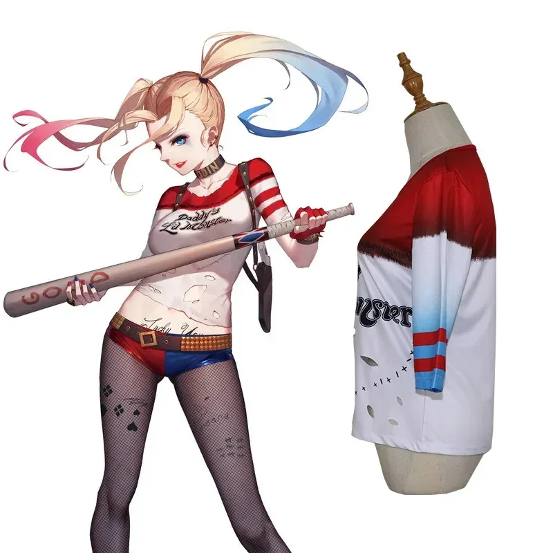 أزياء الدب هاوس 002 للكبار فرقة الانتحارية هارلي كوين التأثيرية أزياء الهالوين هول تي شيرت براسر السراويل السنة الجديدة PWAT99 ★ ★