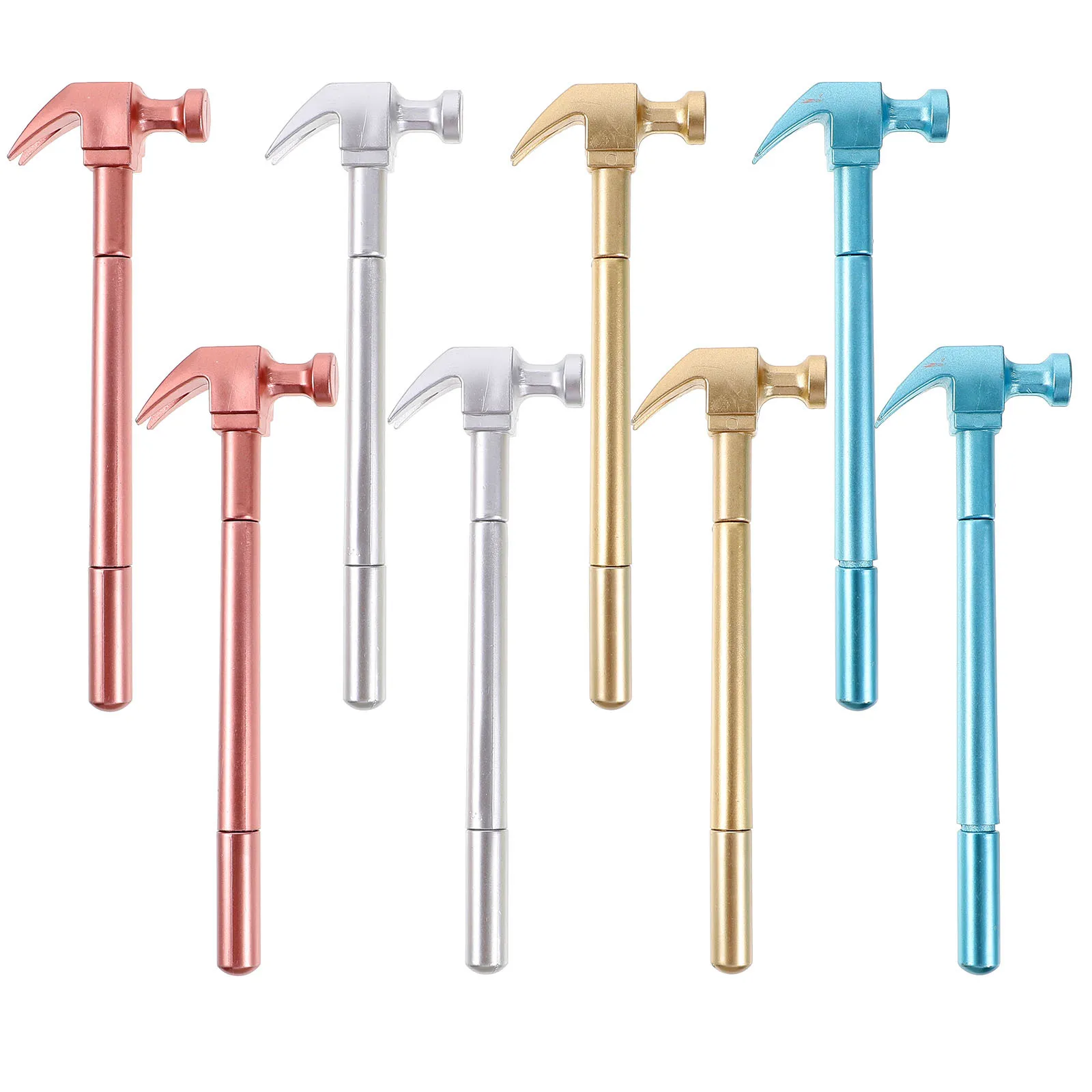 8Pcs Hammer Shape Gel Ink Pens Small Light Construction Writing Pens Comfortable Grip Gift Construction Pen Gel Ink Pen