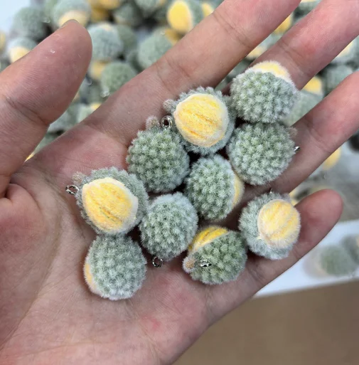 Lot 10 Pcs Plucked resin Durian  fruit Charms Jewelry Making  Earrings Pendants Necklaces Bracelets DIY Accessories gift
