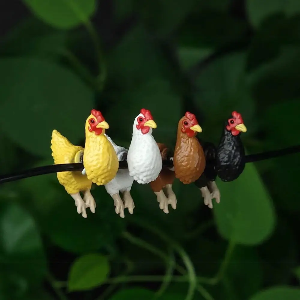 Pendientes de pollo divertidos hechos a mano, pendientes colgantes de pollo con animales pintados a mano, ligeros, Vintage, joyería Retro, regalos de fiesta