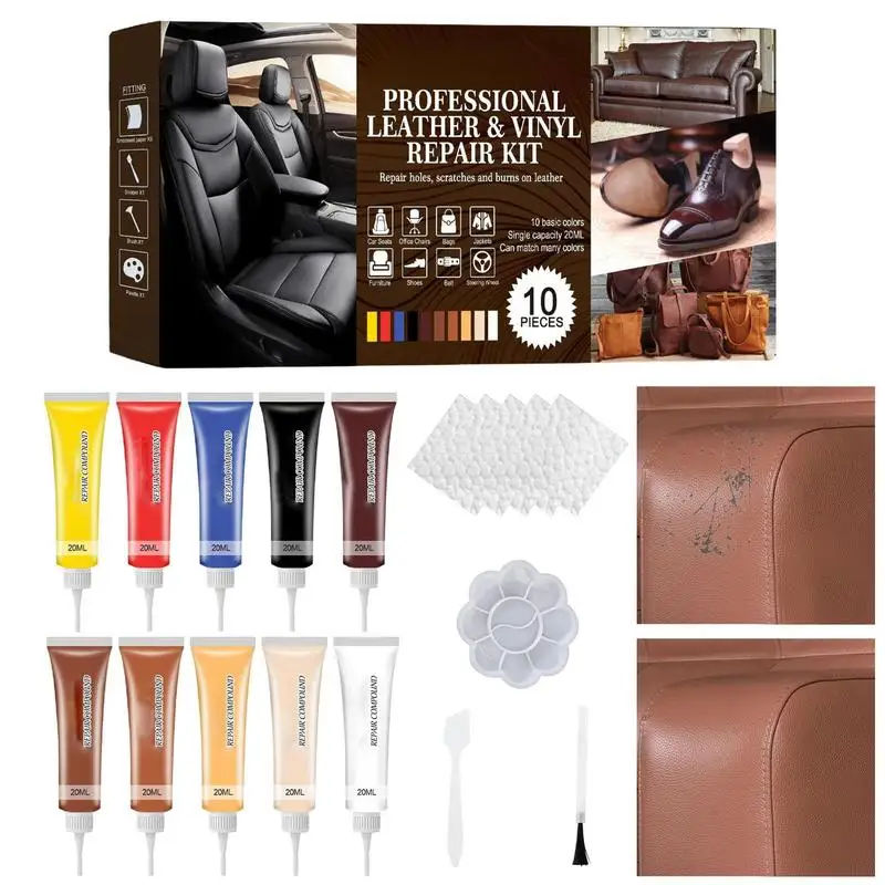 Leather Color Repair Kit Leather Repair Restorer Multifunctional Leather Color Restorer Simple Convenient Leather Solution