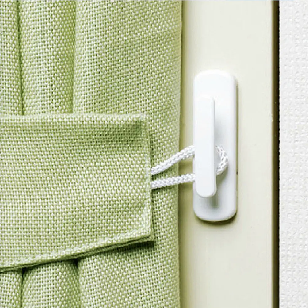 Self Adhesive Curtain Hooks 20Pcs Strong ABS Wall Hooks Holds Up to 1kg for Bathroom Kitchen Bedroom Storage