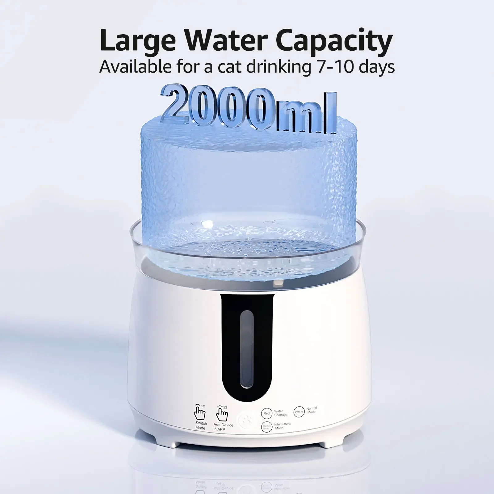 

Fountain Wireless Smart Water for Recirculate Filtring Filter Cats Dispenser Bowl Cat Auto pet Drinker