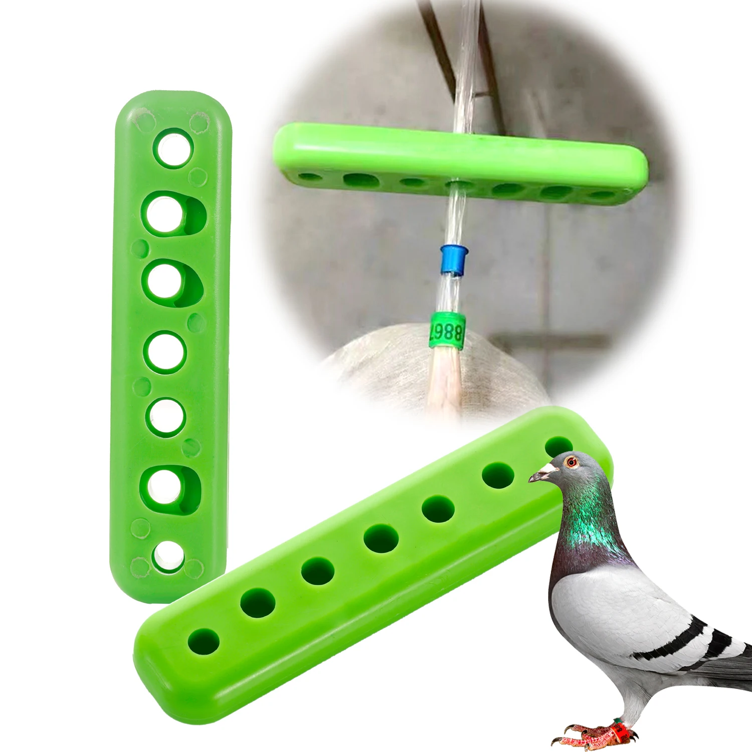 Pigeon Foot Ring Installer Multi-hole Design Effort-Saving Protect Young Pigeons for Racing Pigeon Homing Pigeon Foot Ring 1 Set