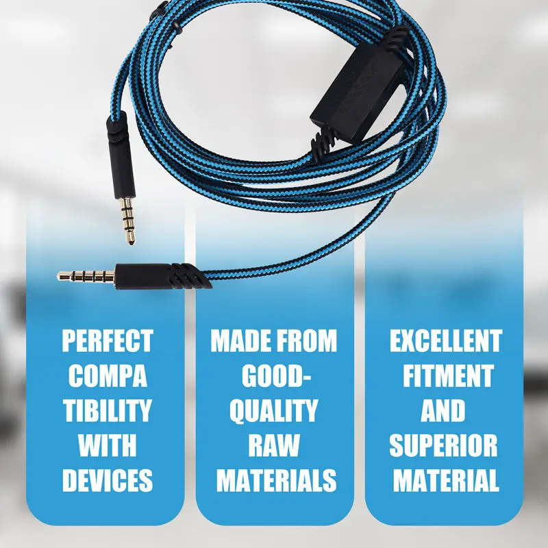 Headset Cable For Astro A10 A40 A30 A50 Gaming Headset/PS4/ One Logitech A40 Headset Cable