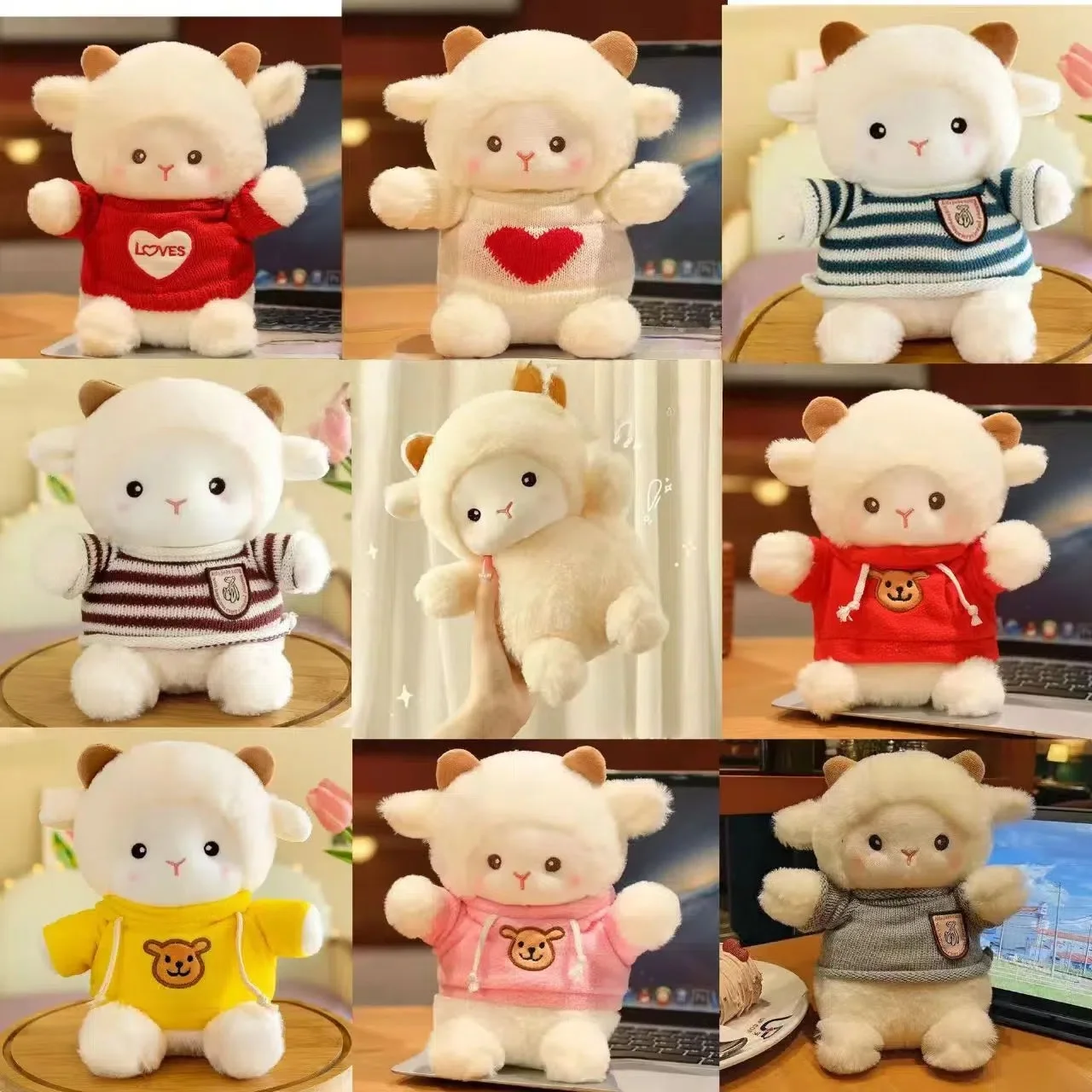 2025 online celebrity new explosions Polk sheep plush toys can be replaced with cute birthday gifts.