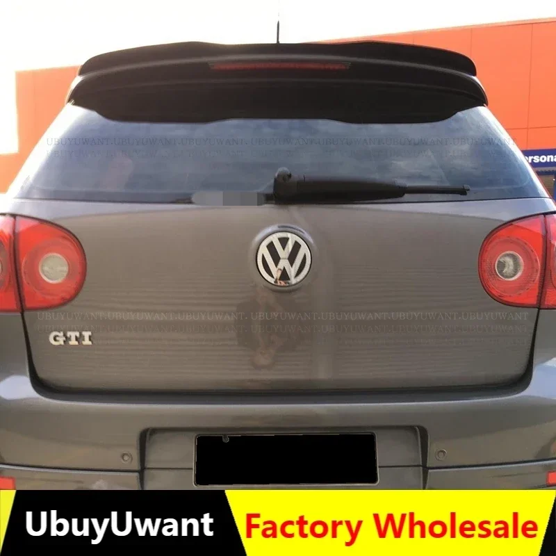 Car Rear Roof Lip Spoiler for Volkswagen VW Golf 5 V MK5 R32 GTI 2006 2007 2008 2009  Window  ABS/Fake Carbon Fiber