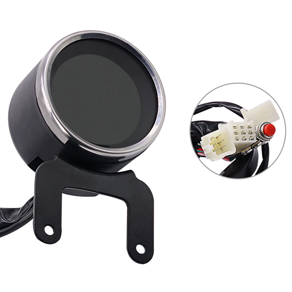 Motorbike Multipurpose Instrument Conversion Mileage Metric Miles Switching LCD Display Tachometer Motorcycle Gauge