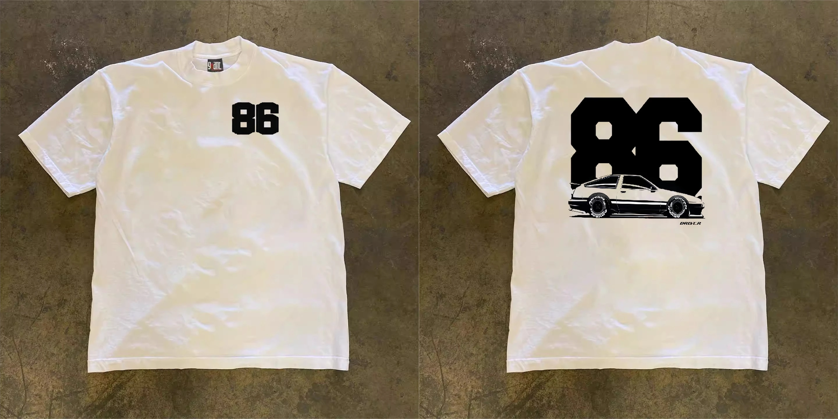 

BuettiKer 260g Heavy Cotton, Retro Street Sports Digital Printing Short-sleeved T-shirt for Men and Women