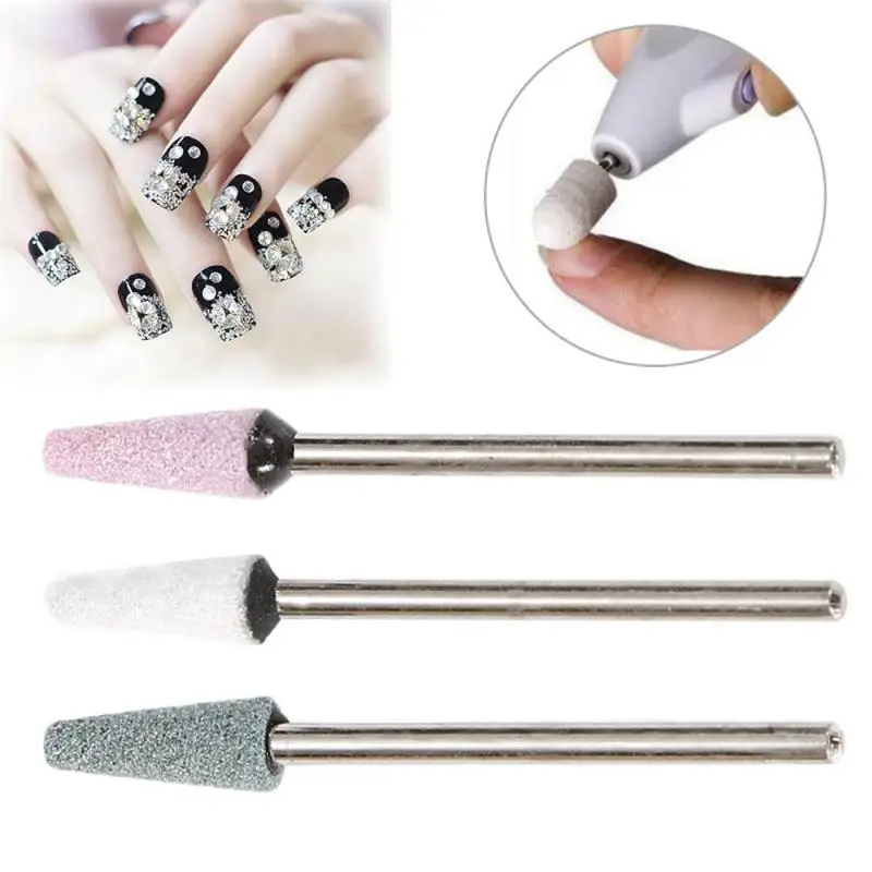 1/3/5 Stks Type Korund Nail Boor Frees Cutter Keramische Stenen Bits Elektrische Vijlen Manicure Machine Apparatuur Nail Tools