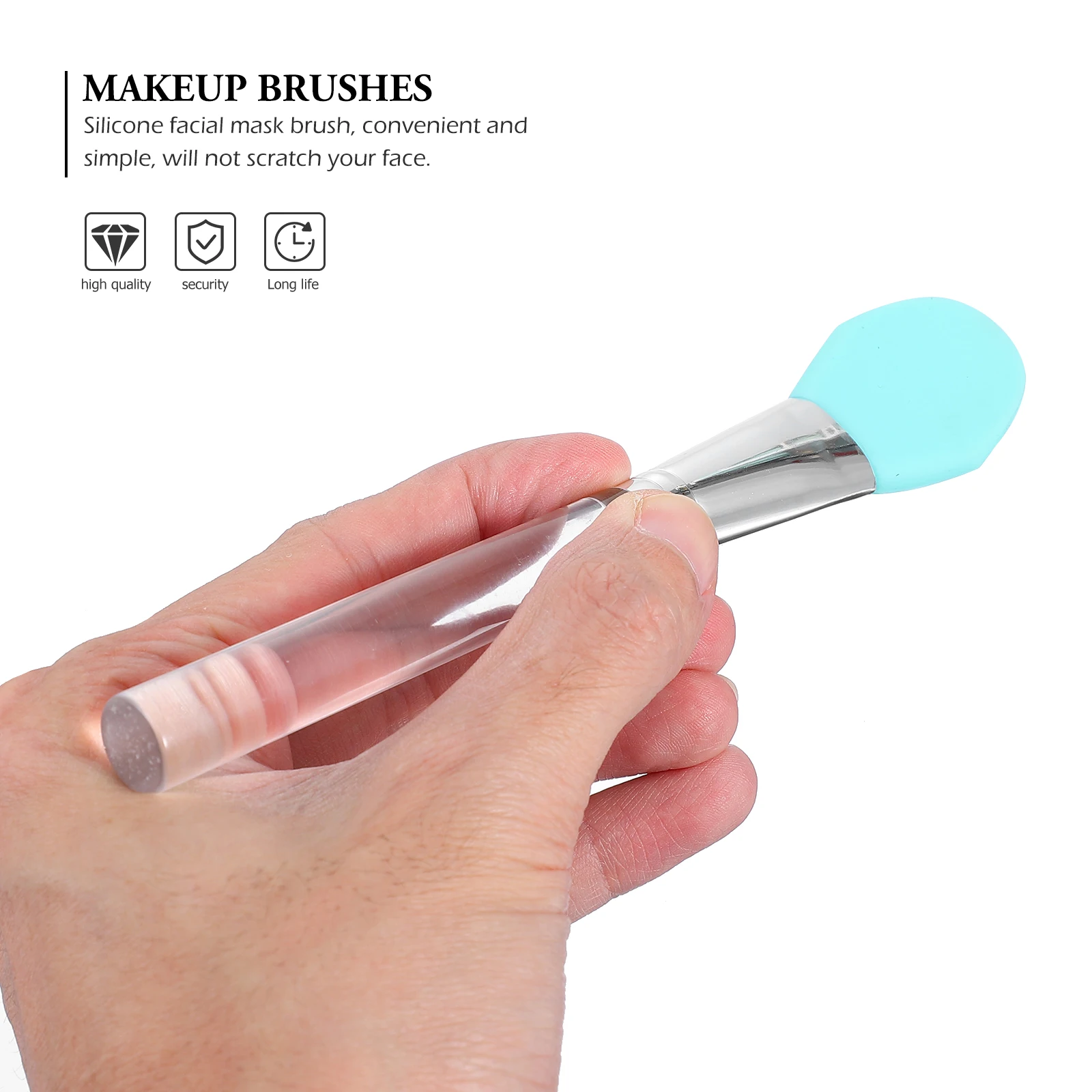 

7pcs Set Silicone Facial Mask Brush Acrylic Handle Liquid Applicator Makeup Tools Kit For Women Foundation Brush