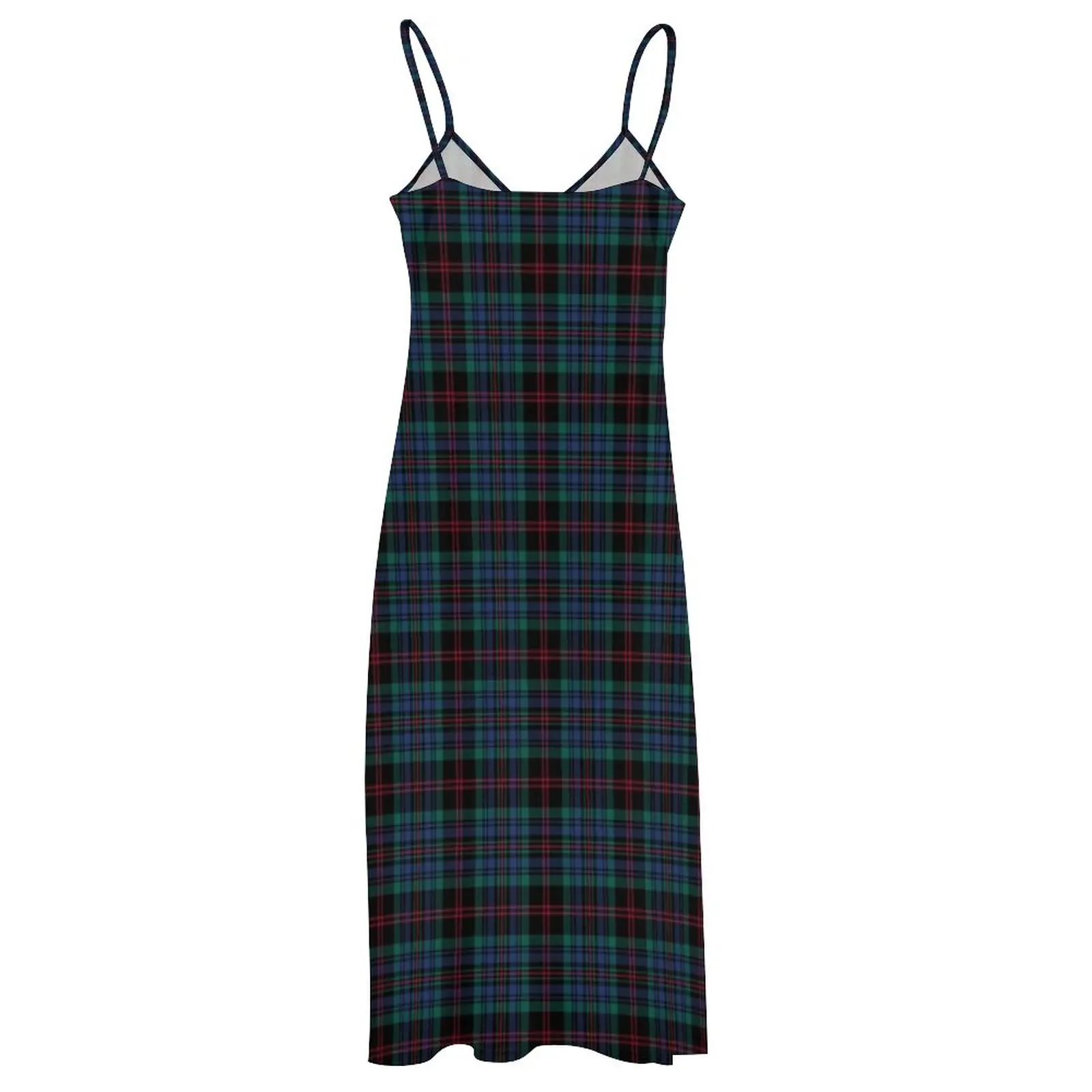 Daly-Vestido feminino padrão de Tartan, vestidos soltos femininos, xadrez, sem mangas, irlandês, luxo