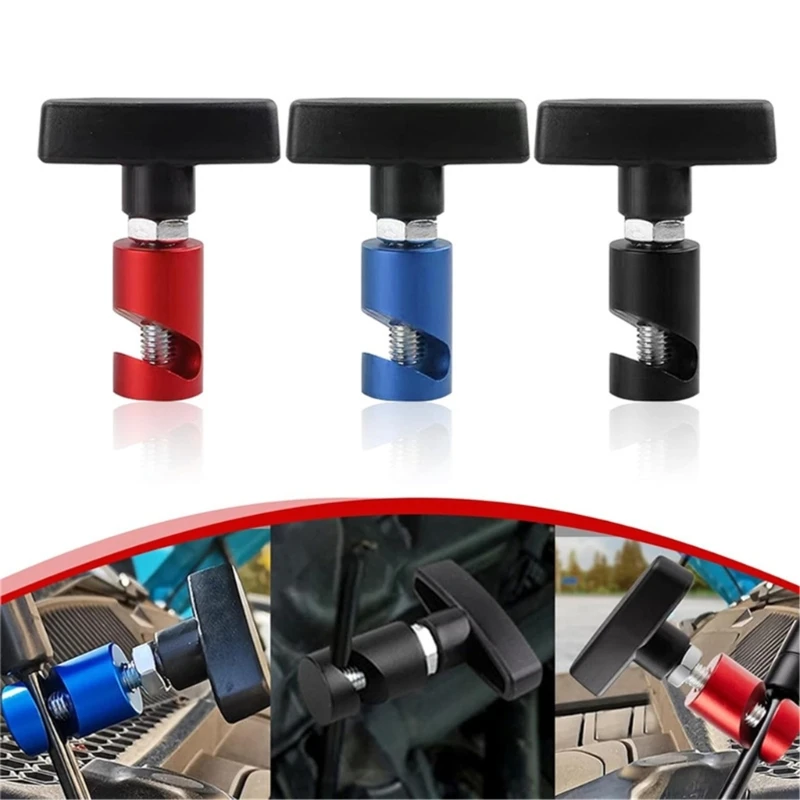 Universal Aluminum Hood Props Rod Holder with Antislip Design for Car Truck SUV Engine Maintenance