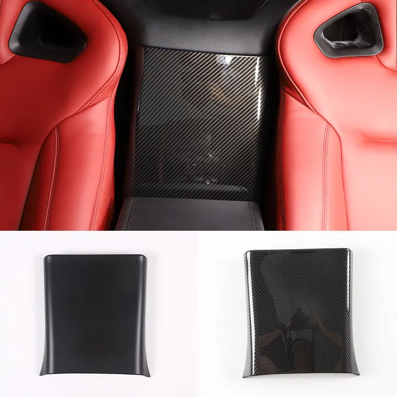 For Jaguar F-TYPE f type 2013-2024 Car Center Control Armrest Box Decorative Cover Sticker ABS Carbon Fiber Interior Accessories