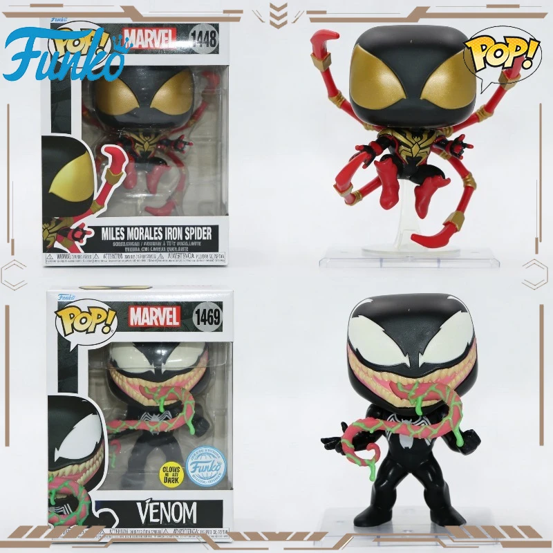 

FUNKO POP Original Marvel MILES MORALES IRON SPIDER 1448 Action Figure Toys for Boys Girls Gift Collectible Model Ornaments