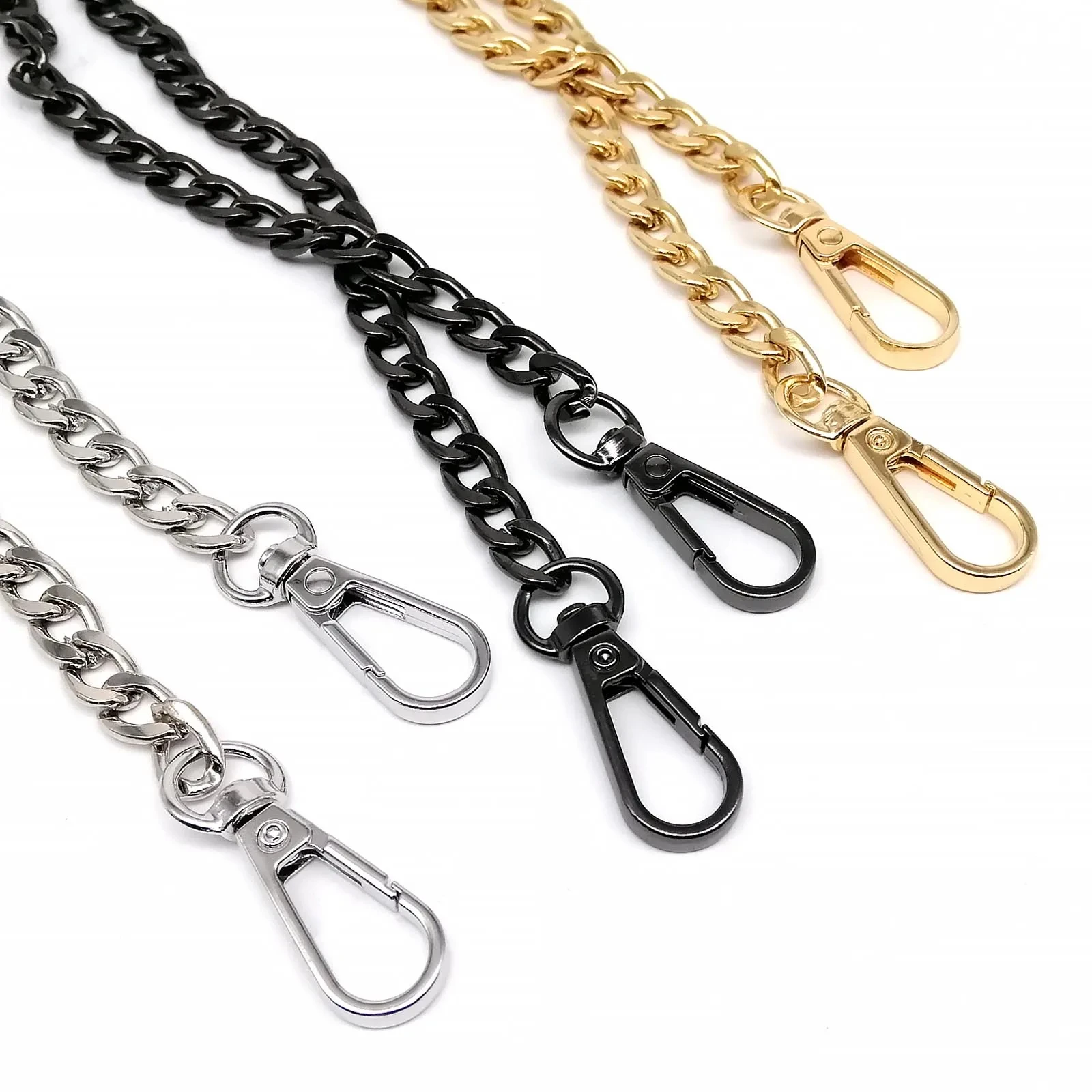 120cm Metal Aluminum Bag Chain Bag Strap 4 Colors Replacement Parts Accessories DIY Detachable Luggage Accessories Metal Chain