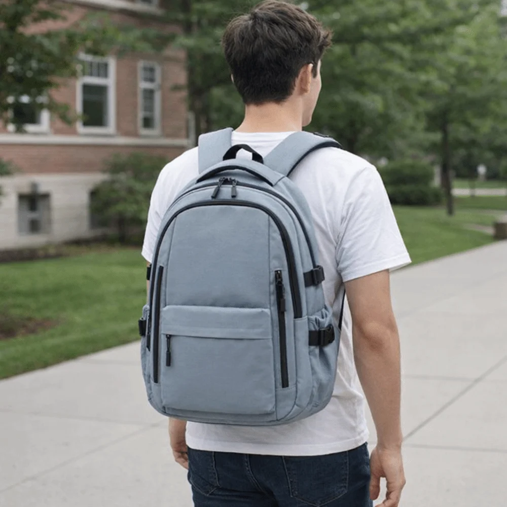 

Casual Solid Color Student Backpack Harajuku Oxford Cloth Shoulders Bag Large Capacity Korean Style Students School Bag Teenage