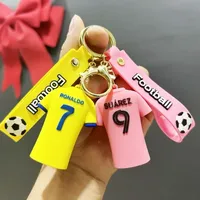 Cute Anime Keychain for Bags Charm Llaveros Football 2024 Doll Keyring Accessories Key Chain Soccer Car Keychains Women Friends