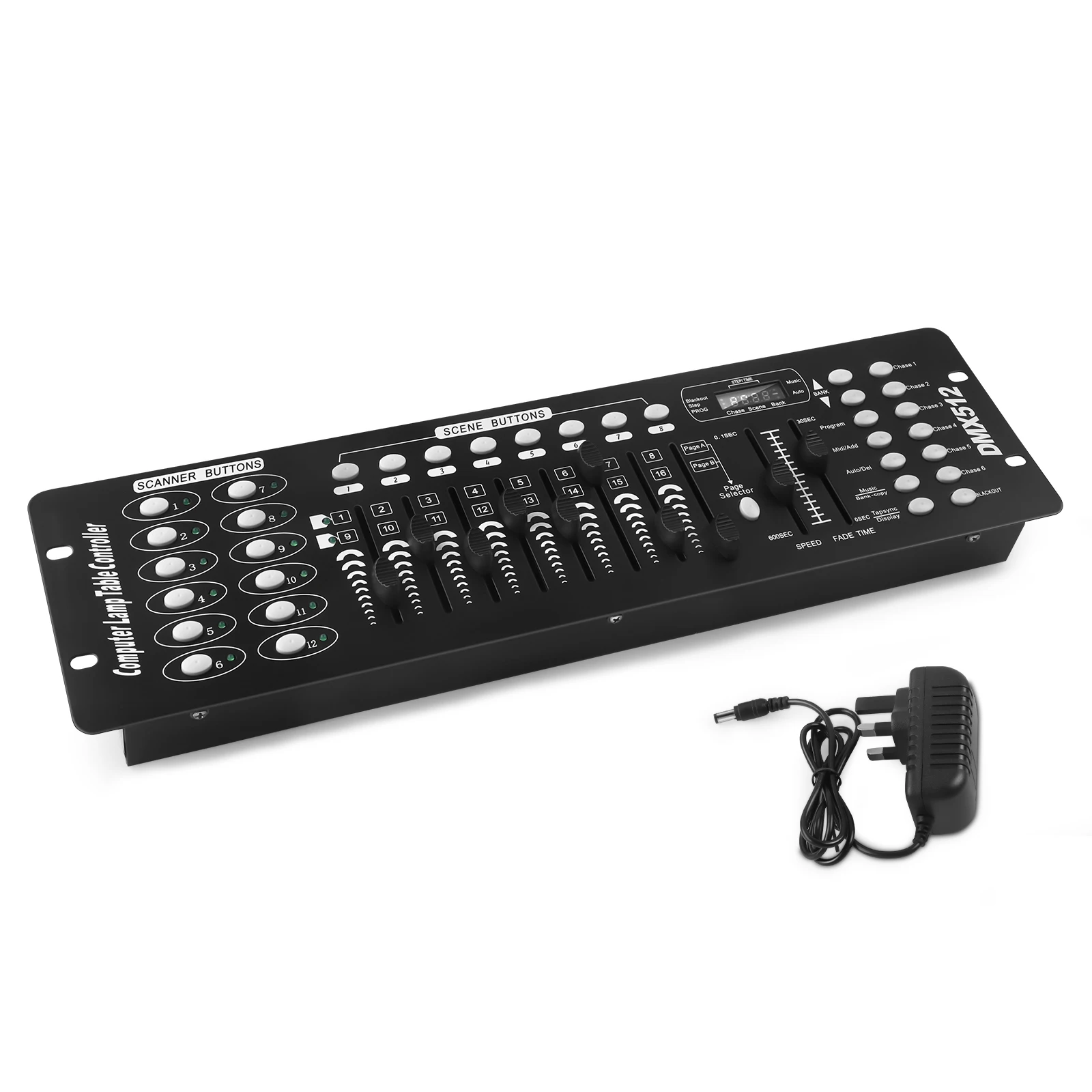 U`King DMX 512 Controller 192-Kanal-DMX-Konsole Bühnenlichtkonsole für Party DJ Disco Lights Show Night Club