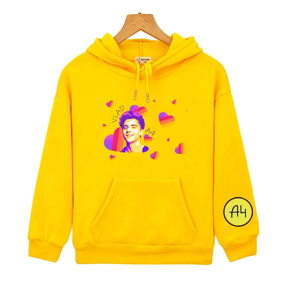 

Мерч А4 VladA4 Harajuku Anime Hoodies Aesthetic Manga Sweatshirts Cute Cartoon Boys/girls Clothes High Street Pocket Streetwear