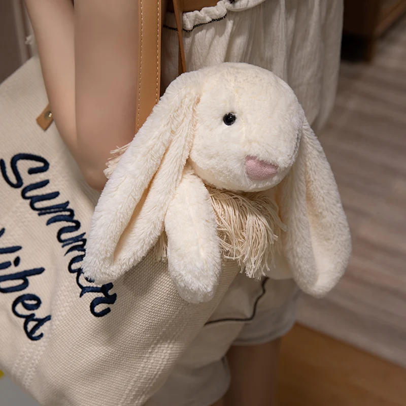 

20cm Kawaii Long Ears Looper Rabbit Plush Doll Pillow Gray White Brown Healing Rabbit Plush Toy For Girls Birthday Gift
