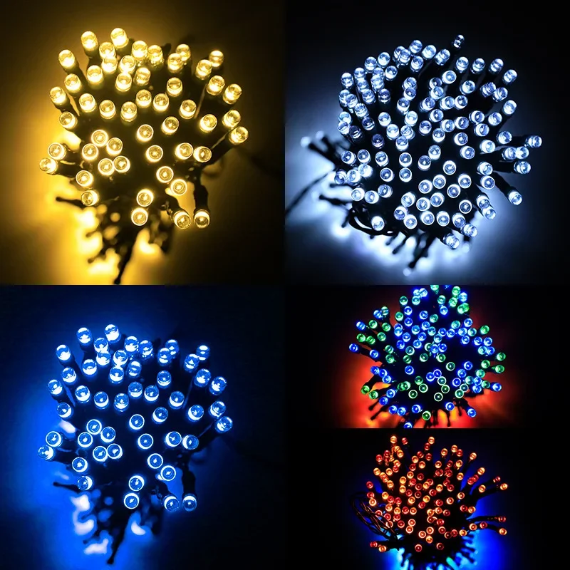 LED Solar Light Strings piccola luce natale luci colorate cortile lampada decorativa illuminazione esterna luci stringa impermeabili